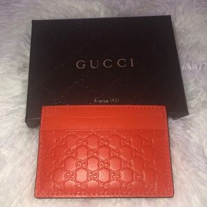 Authentic Gucci Embossed Credit Card Holder Wallet